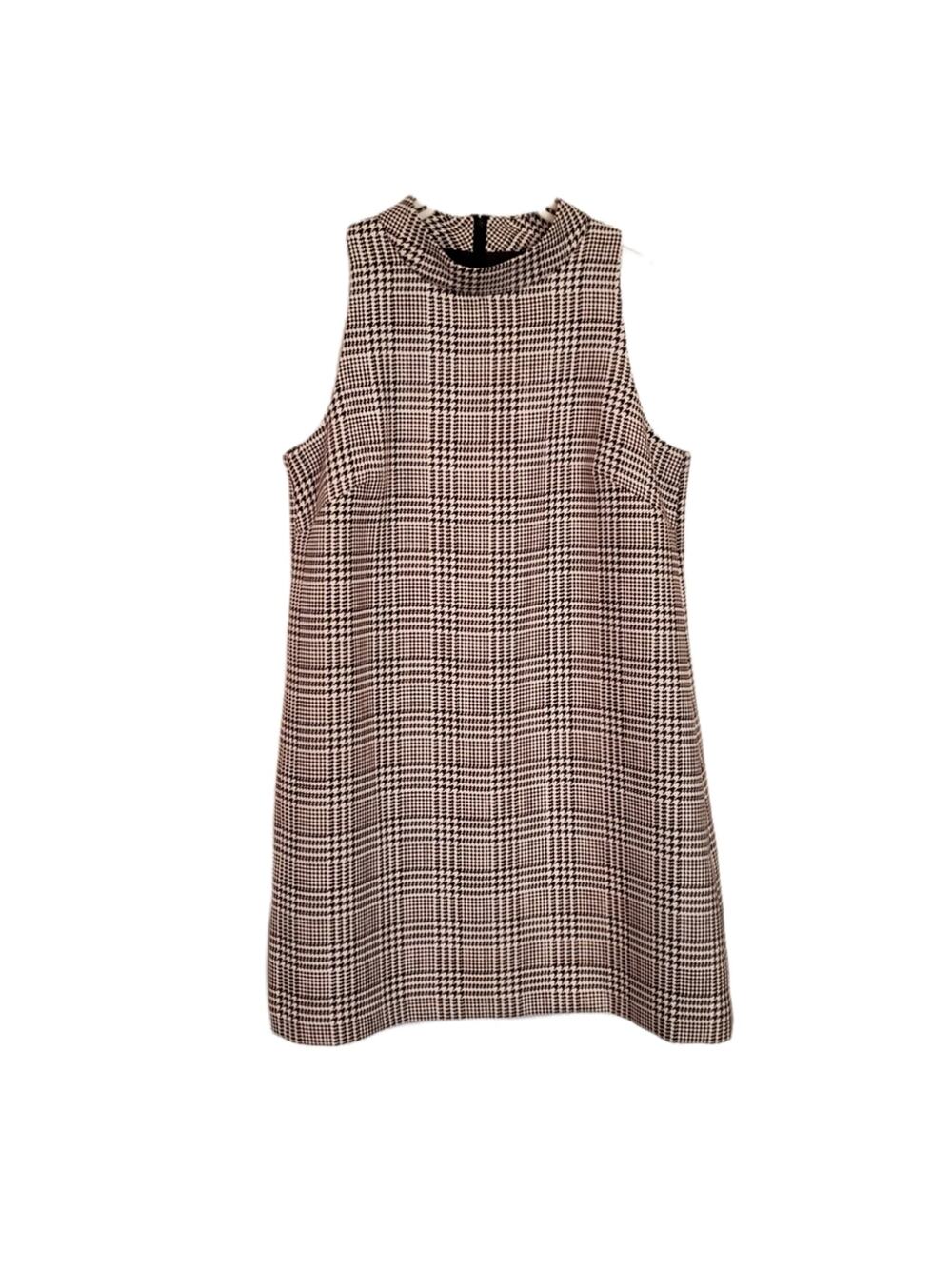 TAHARI Women's A-line houndstooth dress Sleeveless sz. 12